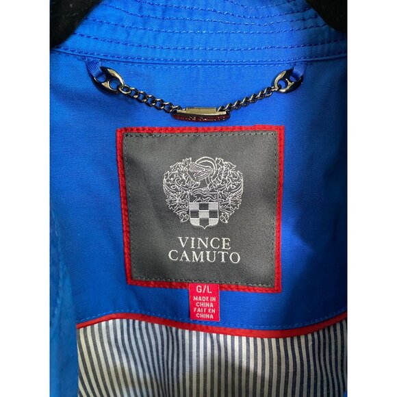 Vince Camuto Womens Blue Double Breasted‎ Jacket Size Large Cotton Blend - Picture 4 of 7